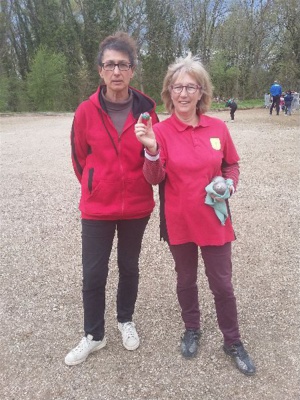 Annie et Fabienne avant la finale Annie et Fabienne avant la finale