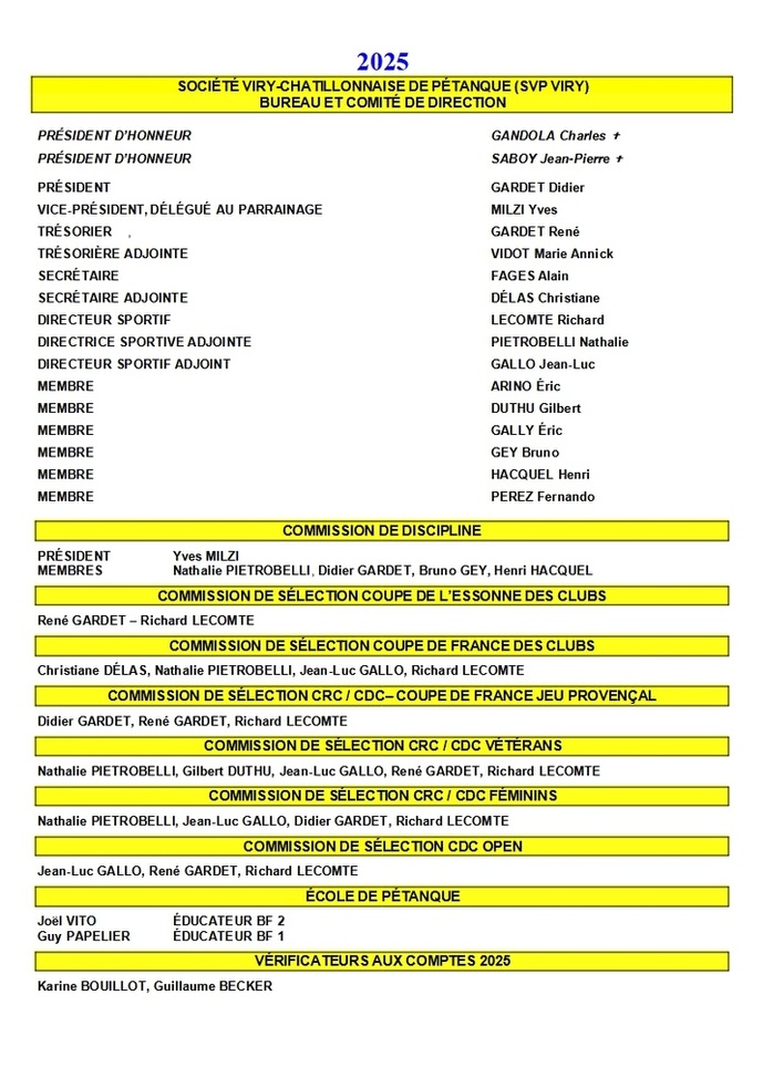 Bureau 2025 Bureau 2025