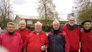 Giuseppe, Patrick, Robert, Guy (joueur et coach), Pierre et Joël