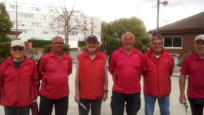 Les vainqueurs castelvirois : Angelo, Mourad, Christian (Coach et joueur), Michel , Gilles et René