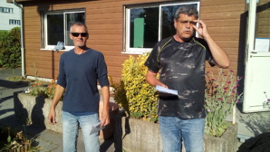 Le récipiendaire, Richard Lecomte et le remettant, René Gardet Le récipiendaire, Richard Lecomte et le remettant, René Gardet