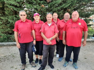 L'équipe SVCP : Bruno (coach), Christiane, Roland, Alain Durand, Didier, Alain Petit