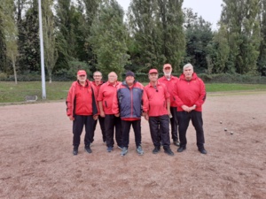 Yves, Daniel, Didier, Alain, Giuseppe, Michel et Jean-Michel qui se sont bien défendus contre Palaiseau 3