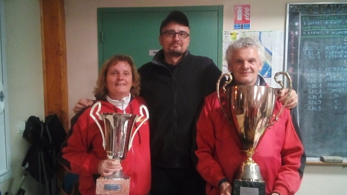 Les vainqueurs du jour, Karine Bouillot (Challenge Jean-Claude Lamour), Sébastien Fiche (Complémentaire), Régis Beytout (Mémorial Yannick Sibilo)