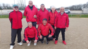 L'équipe SVCP : Norbert, Didier, René, Christiane, Gilles. Accroupis : Richard et Vincent