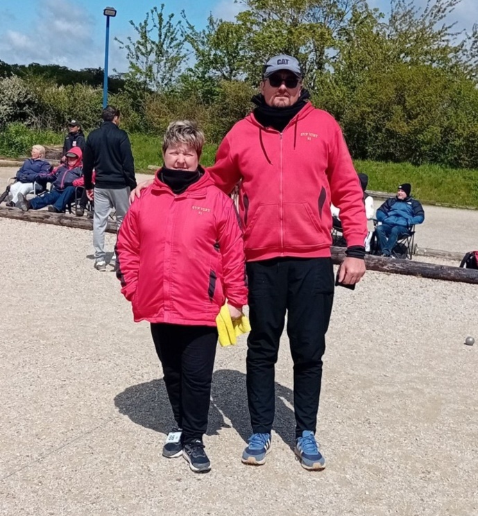 Nathalie et Sébastien avant la demi-finale Nathalie et Sébastien avant la demi-finale