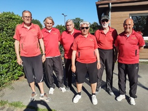 L'équipe SVCP 1 : Didier (joueur et coach), Bruno, Jean-Michel, Éric, Michel et Gilbert