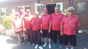 L'équipe SVCP 3 : Fabienne, Pierre, Bruno (joueur et coach), Marie-France, Guy, Henri et Robert