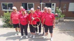 L'équipe SVCP 3 : Robert, Bruno (joueur et coach), Marie-France, Christiane, Tomasso, Henri et Guy