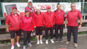 L'équipoe SVCP 3 : Robert, Patricia, Linda, Christiane, Yves, Tommaso et Bruno (joueur et coach)