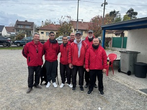 L'équipe SVCP 3 : Giuseppe, Kilian, Patrick, Daniel, Christian (joueur et coach), Michel et Stéphane