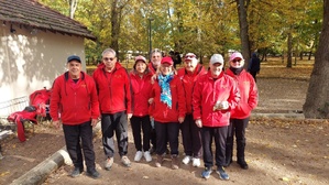 L'équipe SVCP 5 : José, Bruno (joueur et coach), Marie-France, Gilles, Linda, Christiane, Marc et Florence