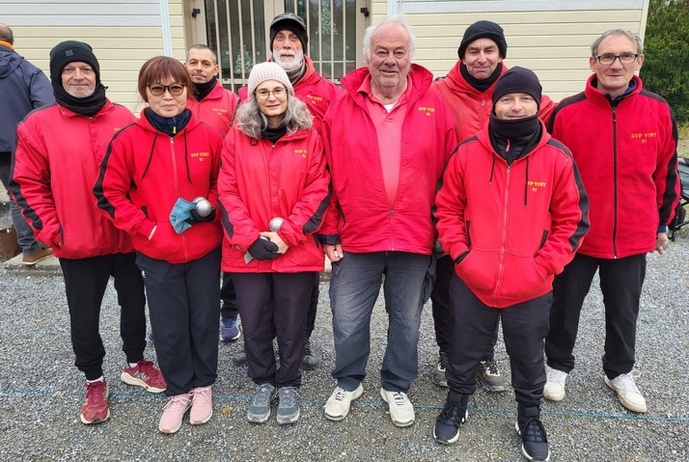 L'équipe SVCP : Richard (coach), Ji, David, Pascale, Michel De Pretto, Michel Baudoux, Mickaël, Stéphane et Daniel
