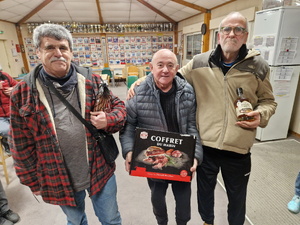 Le trio de tête : René (2ème), Jean-Jacques (1er) et Pierre (3ème)