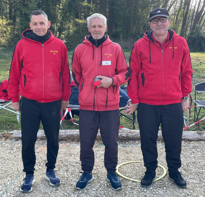 Lezs 1/2 finalistes de la SVCP : David Lecomte, Richard Lecomte et Thierry Chevallier