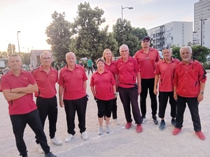 L'équiper SVCP : David, Daniel, Norbert, Nathalie, Patrycja, Jean-Luc (coach), Sébastien, Richard et Gilles