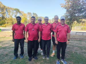 Rajendhiran, Alan, René, Christian, Patrick (joueur et coach), Marc