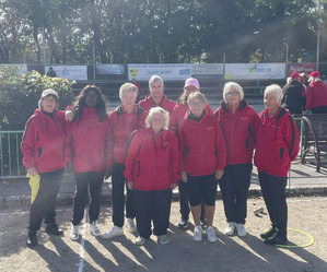 L'équipe SVCP 2 : Claudine, Jocelyne, Annick, Martine, Maryse, Valérie, Isabelle (coach), Georgette et Yannick