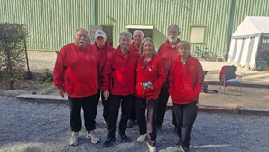 Didier (joueur et coach), Francis, Giuseppe, Serge, Marie-France, Michel et Corinne
