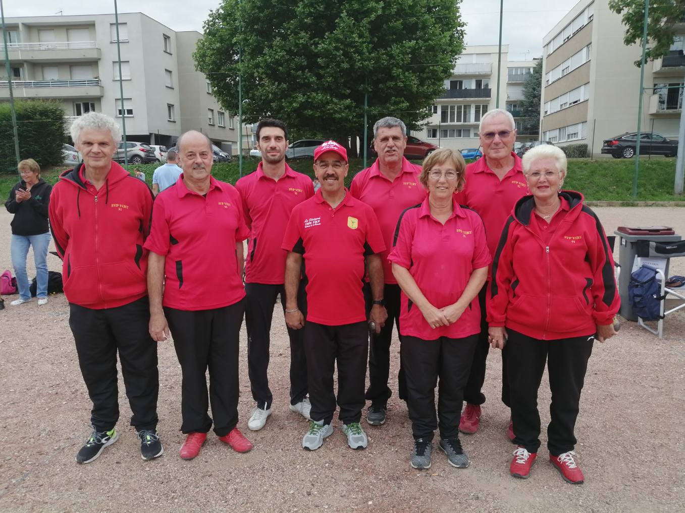 Régis, Nono, Marc, Aziz, René, Fabienne, Jean-Luc et Annie