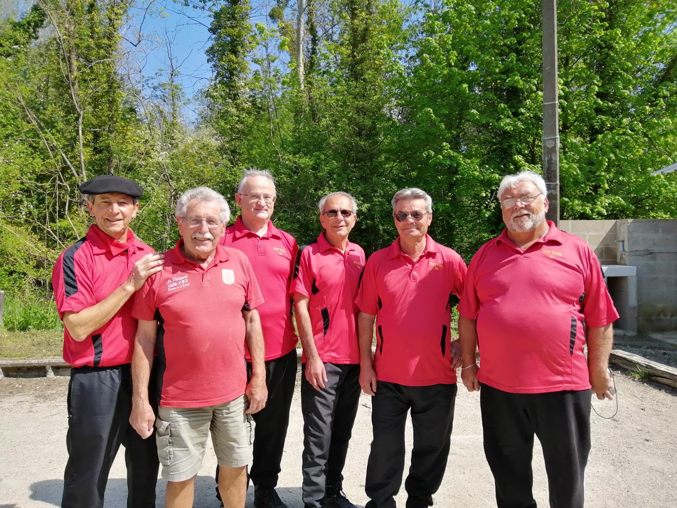 La SVCP 2 : Joël (coach), Maurice, Patrick, Henri, Giuseppe et Robert