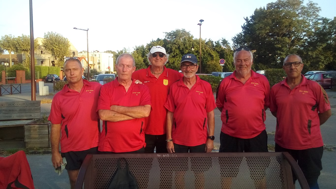 L'équipe SVCP : Alain, Pascal, Michel, Christian (coach) Michel et Mourad