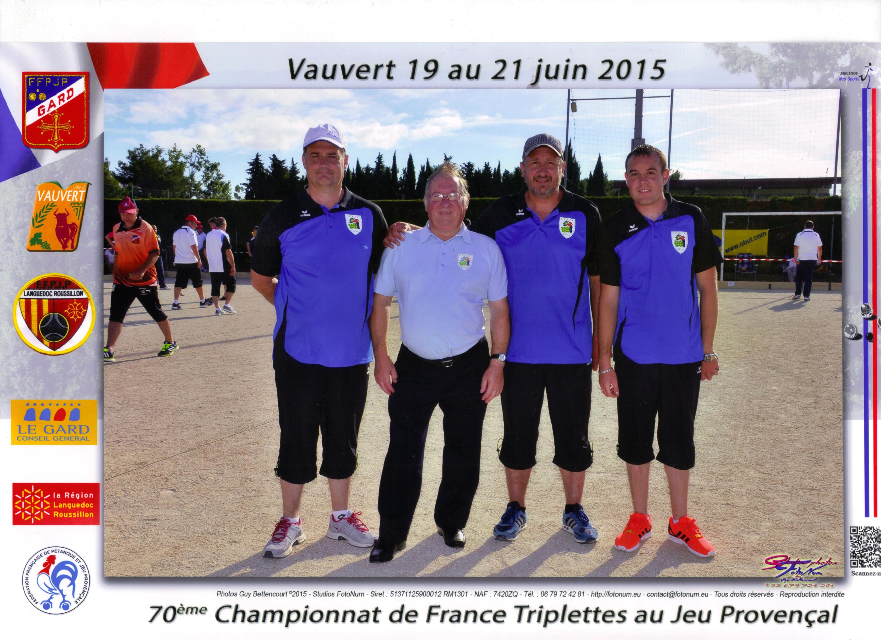 Frédéric, Raymond (délégué), Richard et Jérémy
