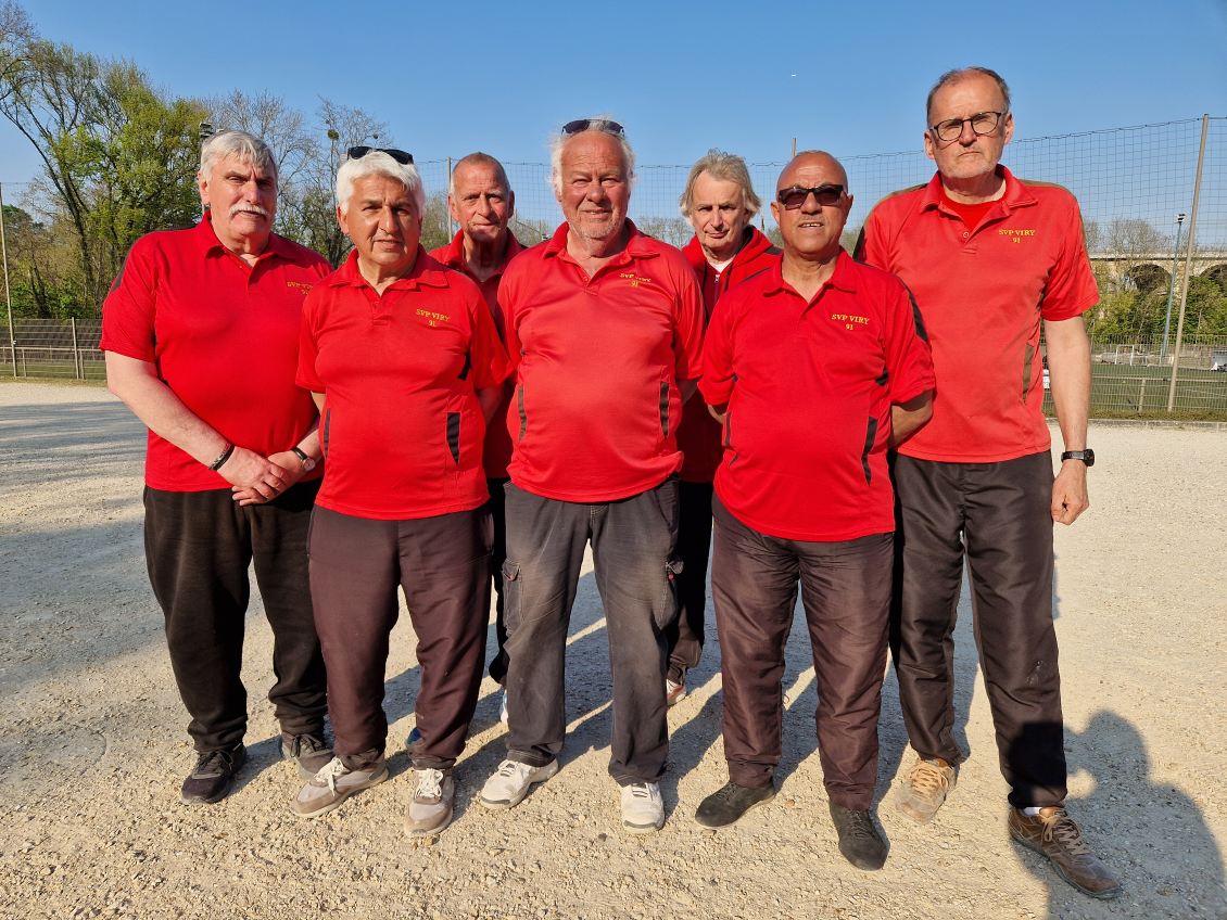 L'équipe SVCP 1 : Jean-Michel, Éric, Jean-Luc, Michel, Bruno, Mourad et Didier (joueur et coach)