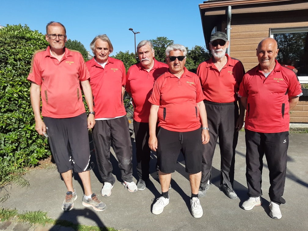 L'équipe SVCP 1 : Didier (joueur et coach), Bruno, Jean-Michel, Éric, Michel et Gilbert