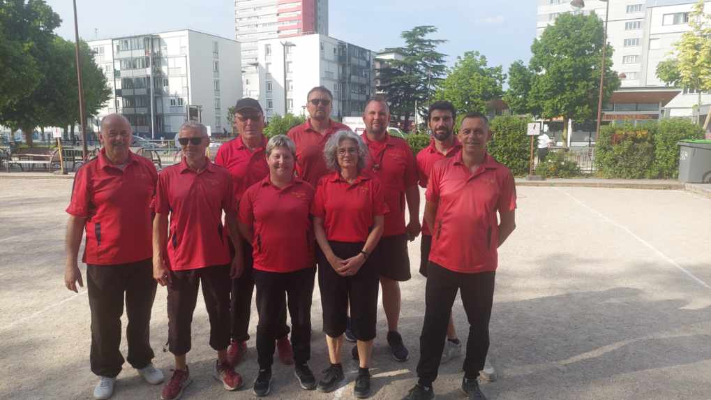 L'équipe SVCP : Norbert, Richard, Jean-Luc (coach), Nathalie, Sébastien, Pascale, Guillaume, Marc et David