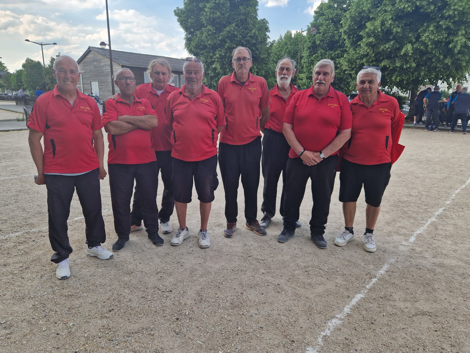 L'équipe SVCP 1 : Gilles, Mourad, Bruno, Michel Baudoux, Didier (joueur et coach), Michel De Pretto, Jean-Michel et Éric