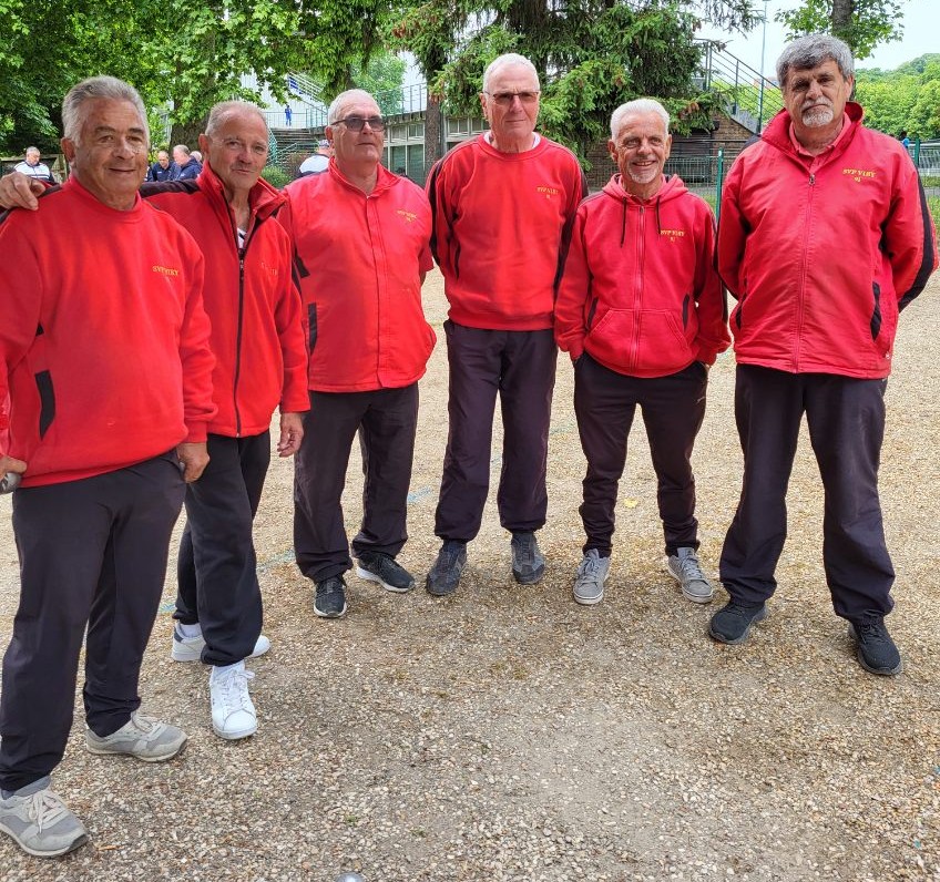 Léquipe SVCP : Jean-Marc Fournier, Roland, Jean-Marc Gondouin, Jean-Luc (joueur et coach), Gilles et René (joueur et coach)