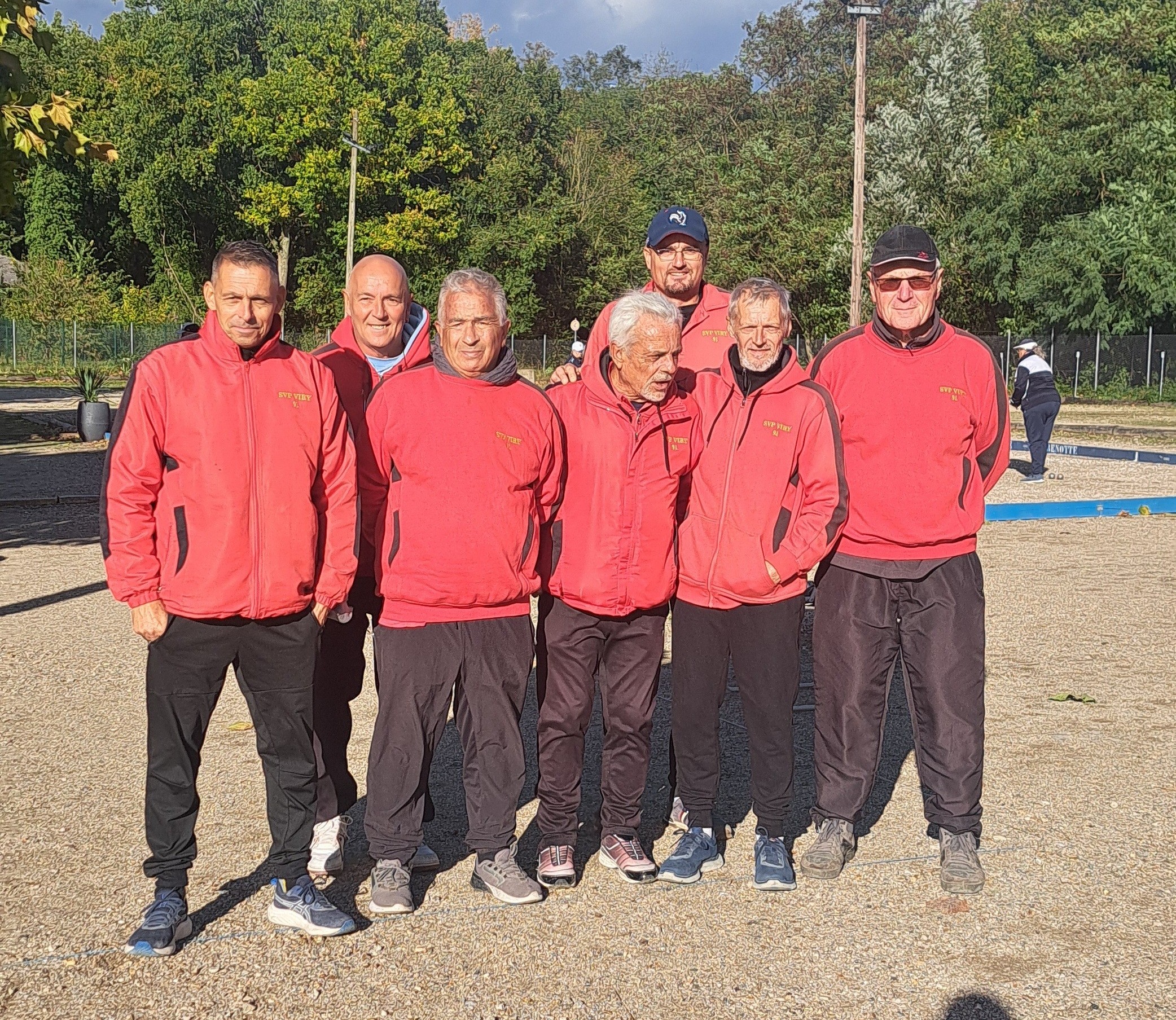 L'équipe SVCP 2 : David, Gilles, Jean-Marc, Gilles, Sébastien, Richard (joueur et coach) et Jean-Luc Gallo