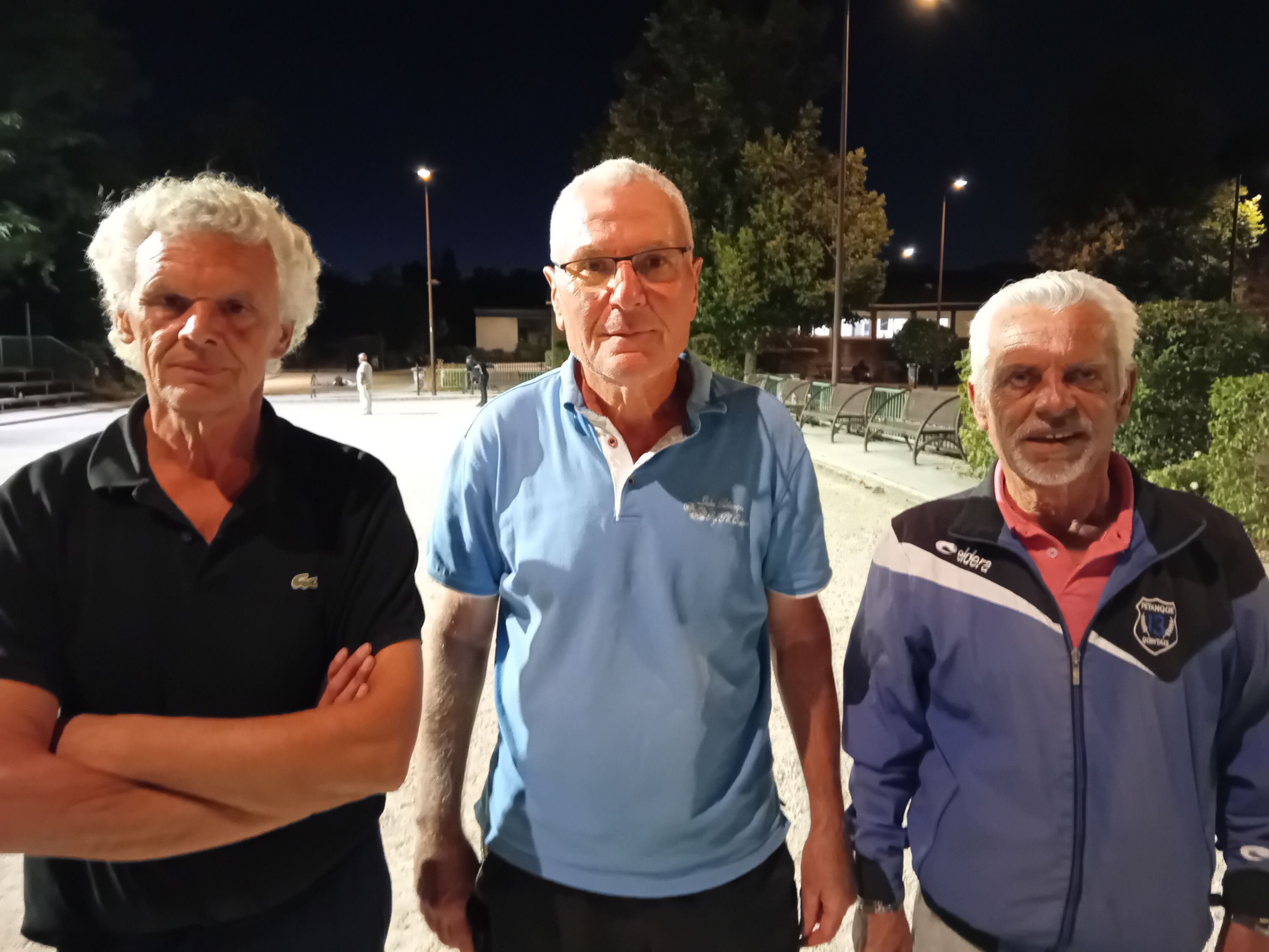 Les vainqueurs du A : Régis (Boissy sous St Yon), Jean-Luc et Gilles (SVCP)