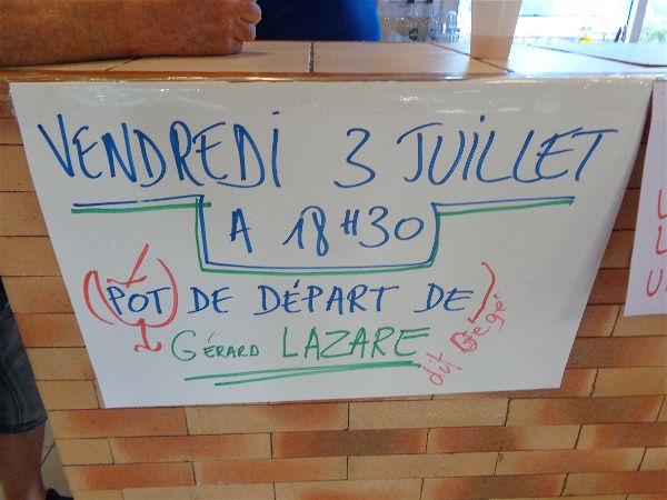 Pot de départ de Gérard Lazare Pot de départ de Gérard Lazare