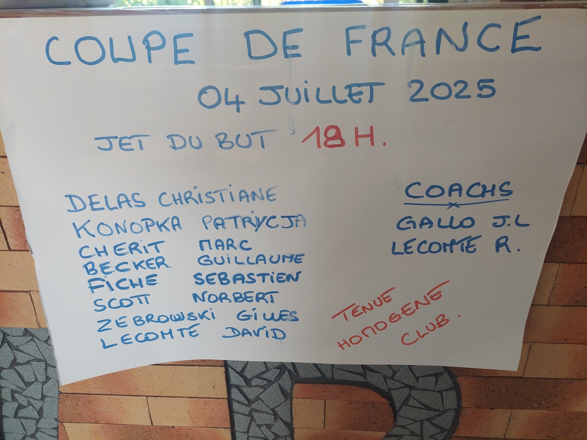 Finale départementale Coupe de France 2025 Finale départementale Coupe de France 2025