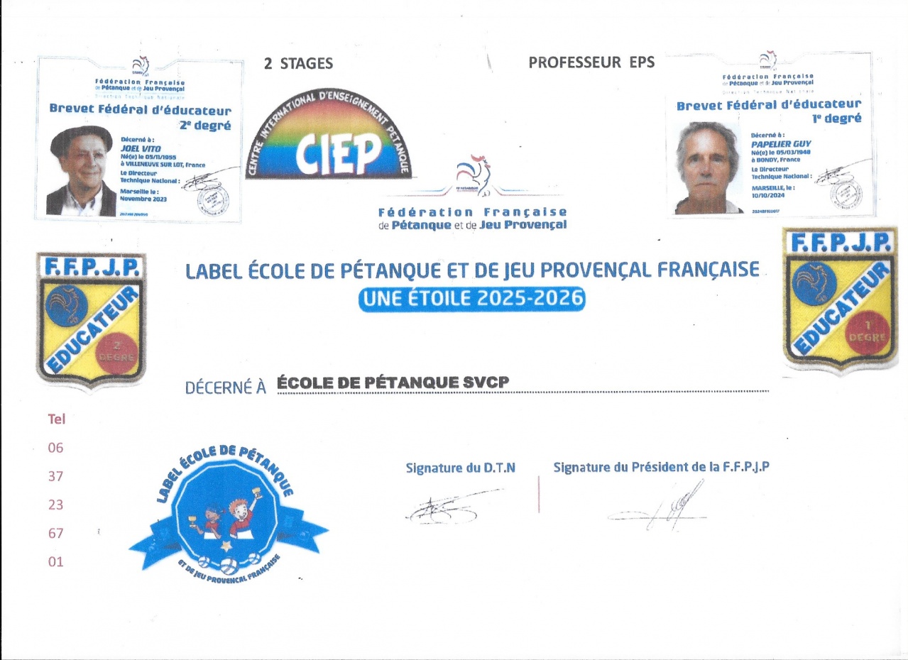 École de pétanque 2025 / 2026 École de pétanque 2025 / 2026