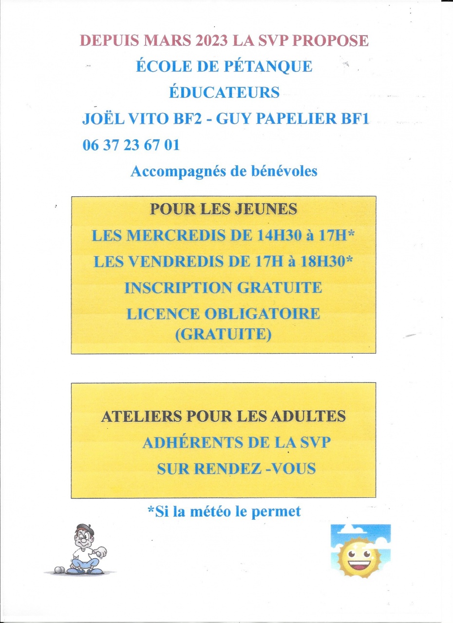 École de pétanque 2025 / 2026 École de pétanque 2025 / 2026