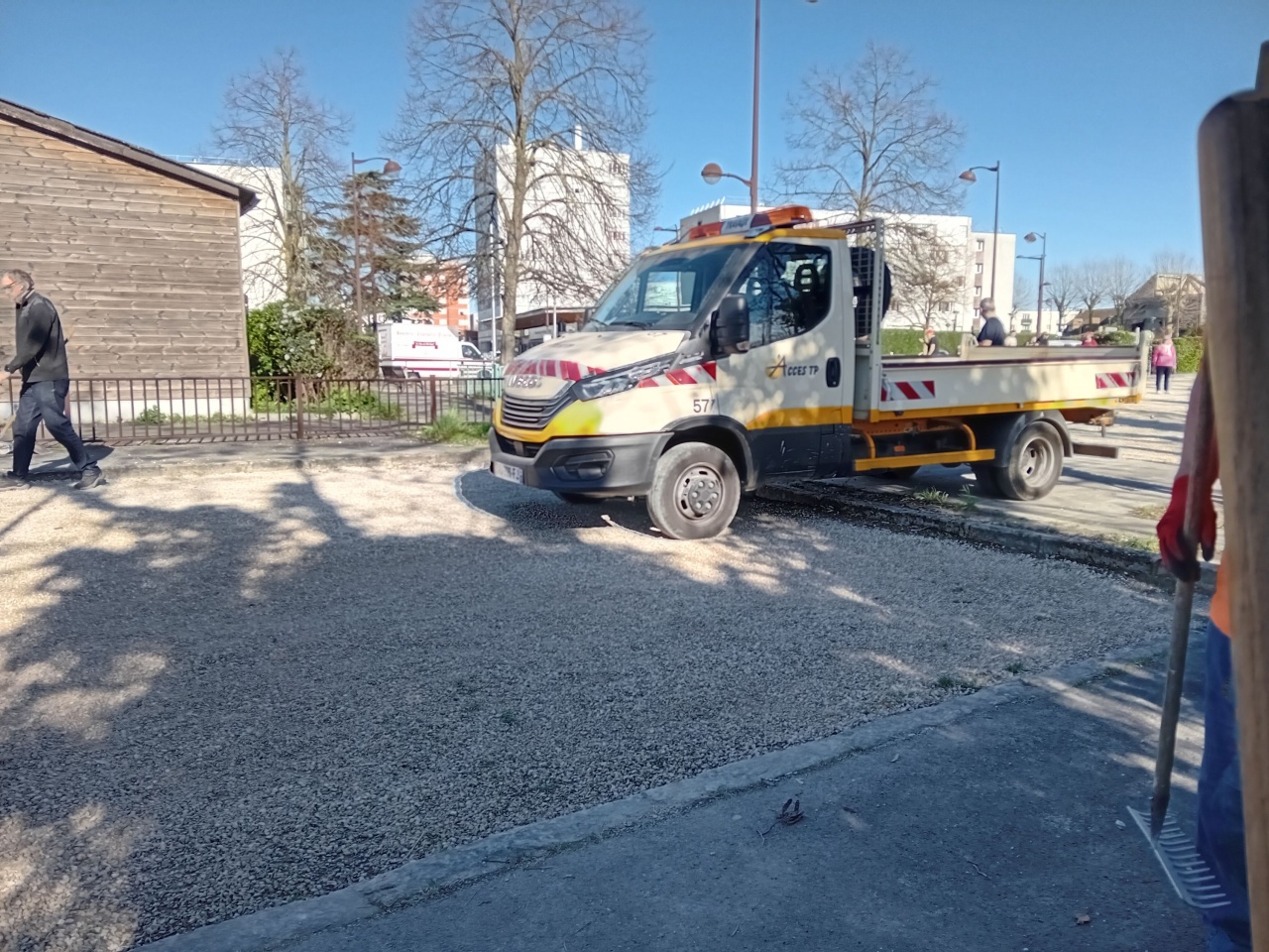 Du gravier sur les terrains Du gravier sur les terrains