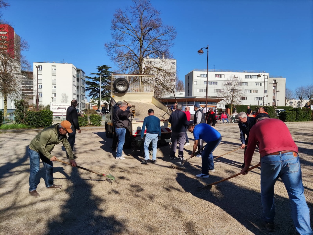 Du gravier sur les terrains Du gravier sur les terrains