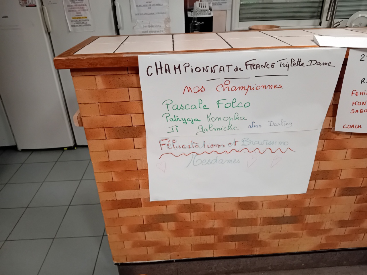 Chat Triplette Dames 2026