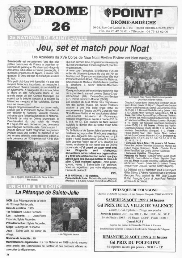 National de STE JALLE 1999