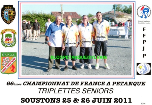 Les champions triplettes du 06