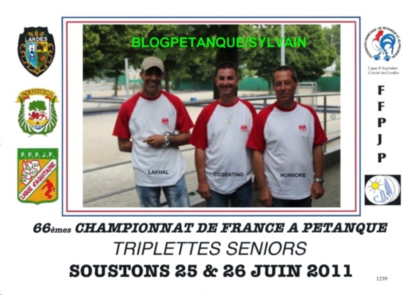 Les vices champions triplettes du 06 Les vices champions triplettes du 06