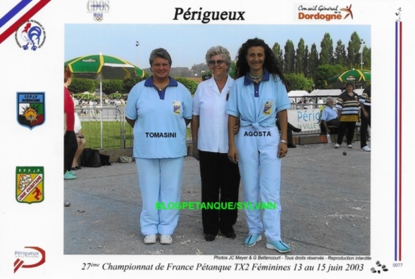 L'année 2003 à la Pétanque