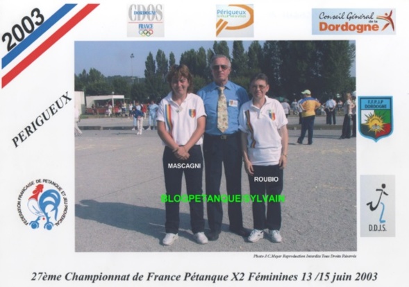 L'année 2003 à la Pétanque