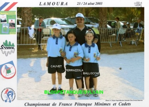 L'année 2003 à la Pétanque