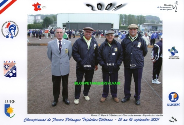 L'année 2001 à la Pétanque L'année 2001 à la Pétanque