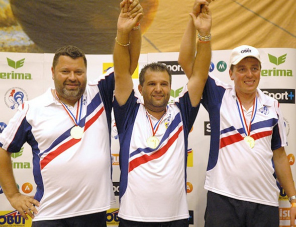 Les champions de France triplettes 2008 > Philippe QUINTAIS - Henri LACROIX - Philippe SUCHAUD
