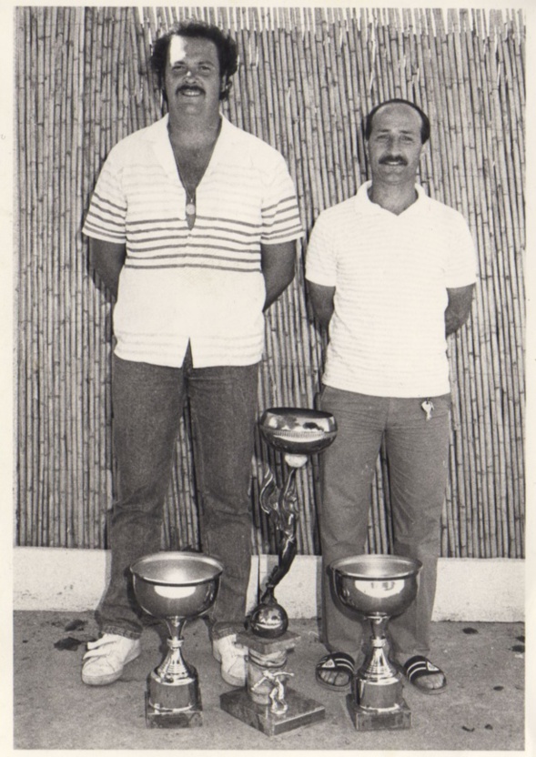1986 la doublette championne des Alpes-Maritimes